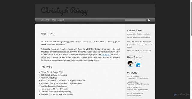 Security scan screenshot of https://web-ruegg-christoph.pages.dev/about-me/
