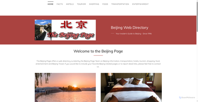 Security scan screenshot of https://beijingpage.com/