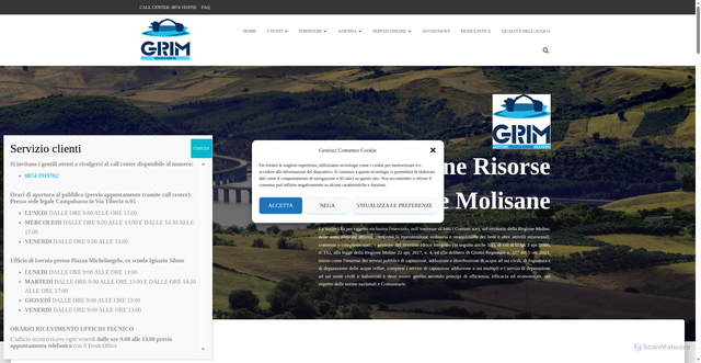 Security scan screenshot of https://grimolise.it/