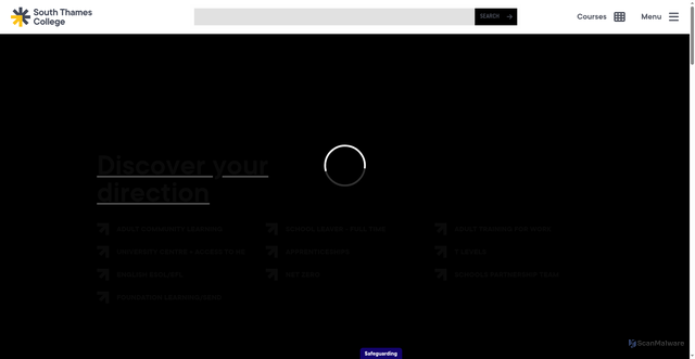 Security scan screenshot of https://stcg.ac.uk/south-thames-college
