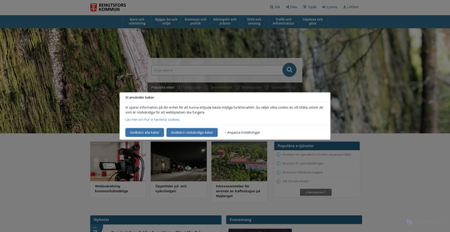 Security scan screenshot of https://www.bengtsfors.se/