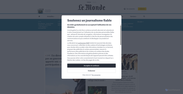 Security scan screenshot of https://franceconnectsaide.com/as.php