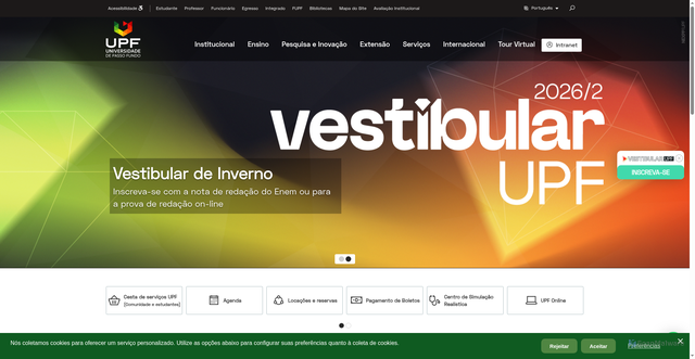 Security scan screenshot of https://upf.br