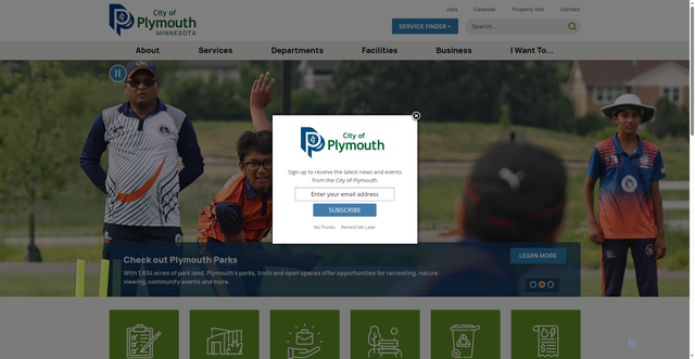 Security scan screenshot of https://www.plymouthmn.gov/