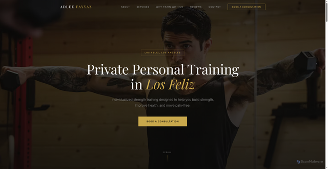 Security scan screenshot of https://adlee-fitness.pages.dev/