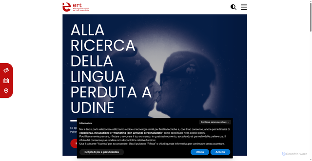 Security scan screenshot of https://ertfvg.it/