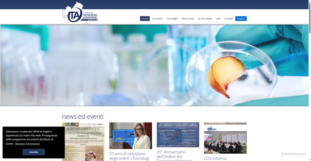 Security scan screenshot of https://www.otamolise.it/