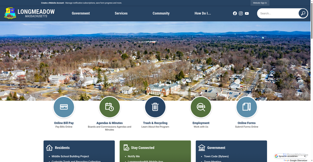 Security scan screenshot of https://longmeadowma.gov/