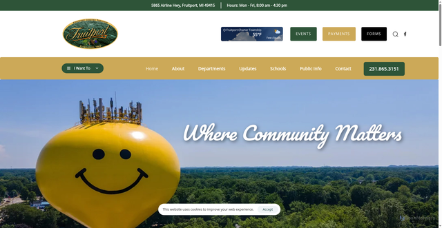 Security scan screenshot of https://fruitporttownship-mi.gov/