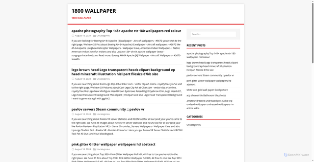 Security scan screenshot of 1800wallpaper.pages.dev
