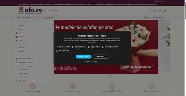 Security scan screenshot of http://ambalajeflorionline.ro/