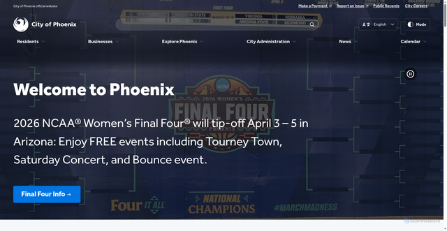 Security scan screenshot of https://www.phoenix.gov