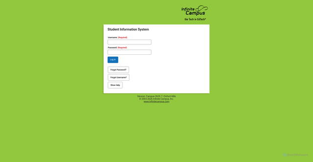 Security scan screenshot of https://msad17.infinitecampus.org