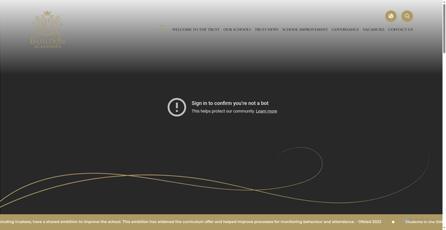 Security scan screenshot of https://www.basildonacademies.org.uk/