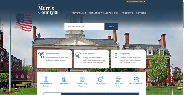 Security scan screenshot of https://www.morriscountynj.gov/