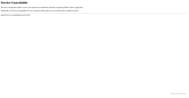Security scan screenshot of https://creationsbyjon.site/