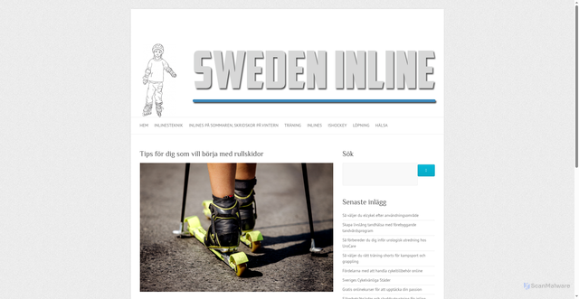 Security scan screenshot of https://swedeninline.com/tips-for-dig-som-vill-borja-med-rullskidor/