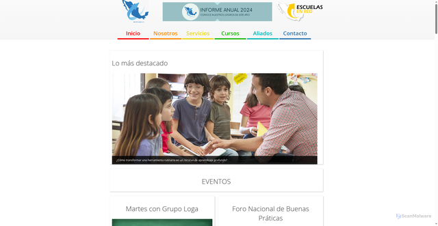 Security scan screenshot of https://escuelasenred.com.mx