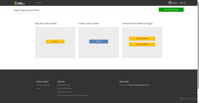 Security scan screenshot of https://connect.fluke.com