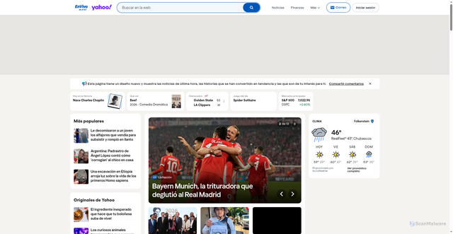 Security scan screenshot of https://envivo.att.yahoo.com