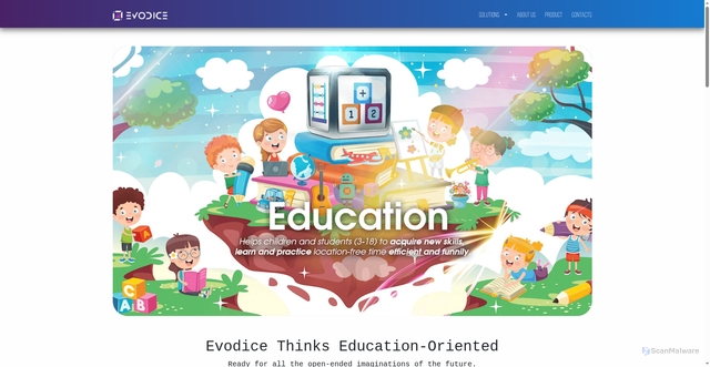 Security scan screenshot of https://evodice.tech/education.html