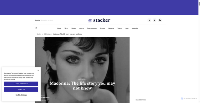 Security scan screenshot of https://stacker.com/stories/celebrities/madonna-life-story-you-may-not-know