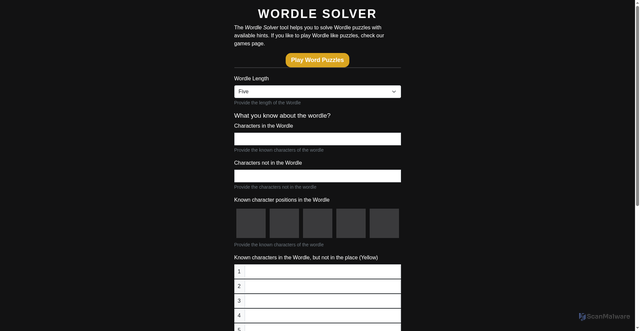 Security scan screenshot of https://www.opensourcefeed.org/puzzles/wordle-solver/