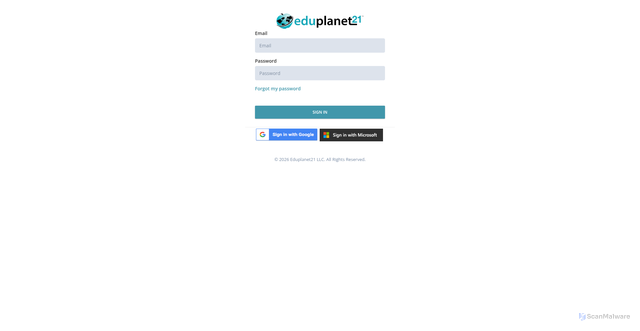 Security scan screenshot of https://my.eduplanet21.com