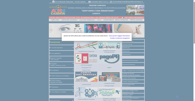 Security scan screenshot of https://www.ospedale.caserta.it