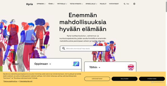 Security scan screenshot of https://hyria.fi