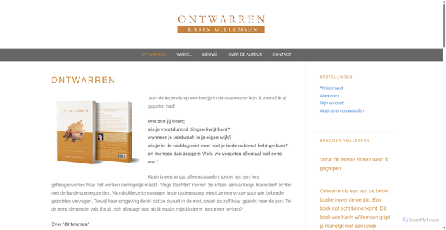 Security scan screenshot of https://ontwarren.nu