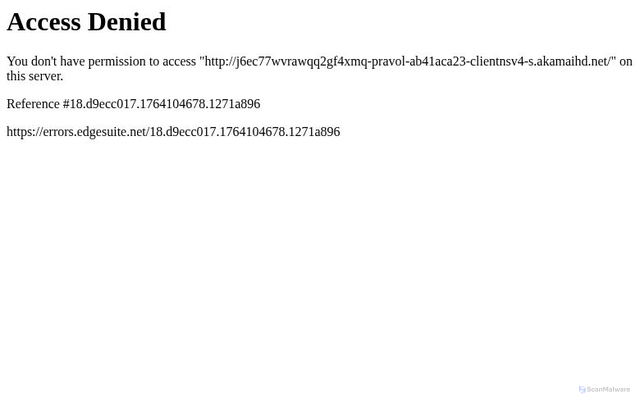 Security scan screenshot of https://j6ec77wvrawqq2gf4xmq-pravol-ab41aca23-clientnsv4-s.akamaihd.net/