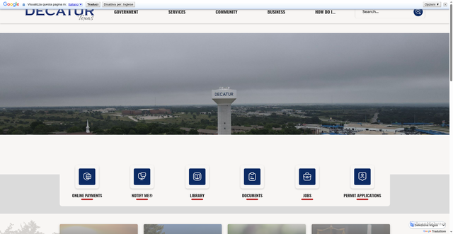 Security scan screenshot of http://decaturtx.gov/
