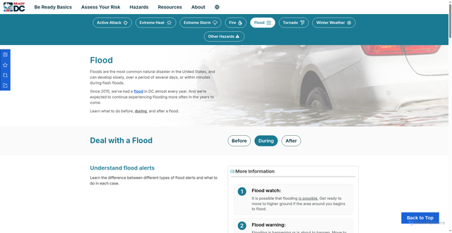 Security scan screenshot of https://ready.dc.gov/pages/hazard-flood-during