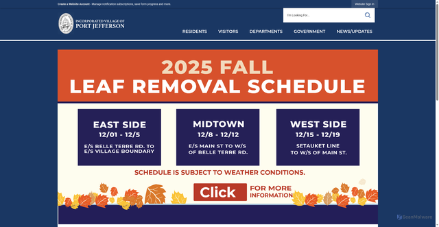 Security scan screenshot of https://portjeffny.gov/