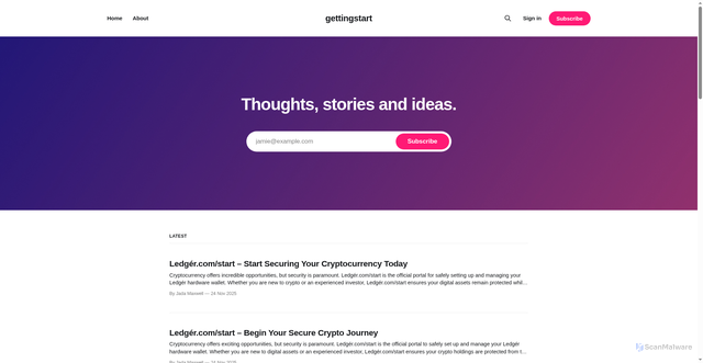 Security scan screenshot of https://gettingstart.ghost.io/