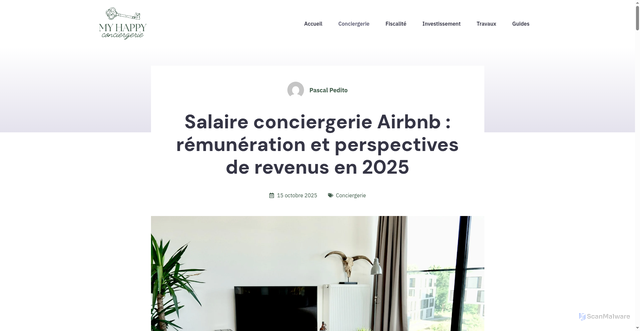 Security scan screenshot of https://my-happy-conciergerie.com/?p=48271