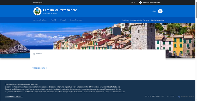 Security scan screenshot of www.comune.portovenere.sp.it