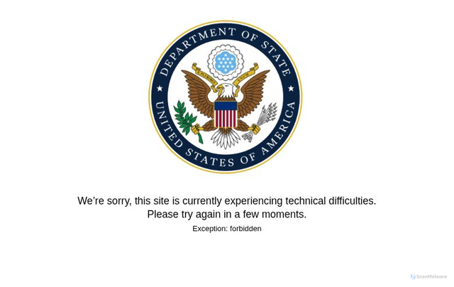 Security scan screenshot of https://www.usembassy.gov/