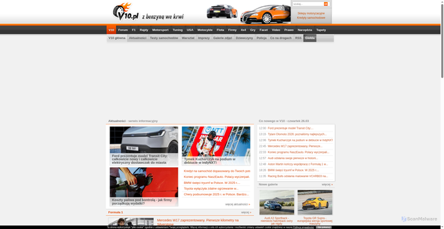 Security scan screenshot of https://www.v10.pl