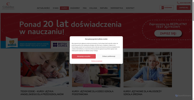 Security scan screenshot of https://columbus.lublin.pl