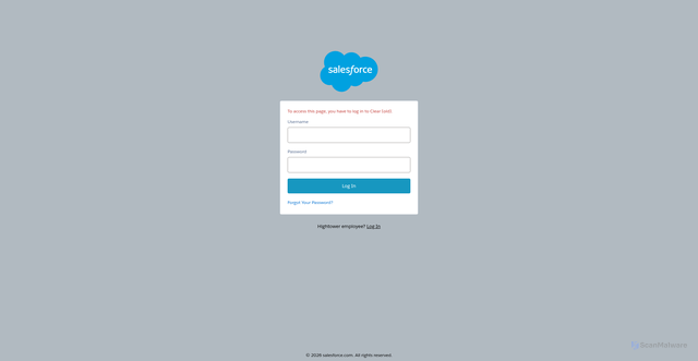 Security scan screenshot of https://hta.my.site.com