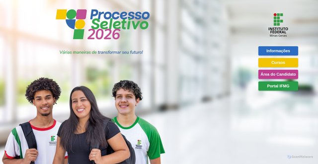 Security scan screenshot of https://www.ifmg.edu.br/landing/