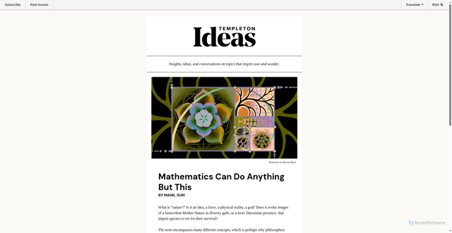 Security scan screenshot of https://mailchi.mp/templeton.org/templetonideas_20260325?e=9a9b26aac6