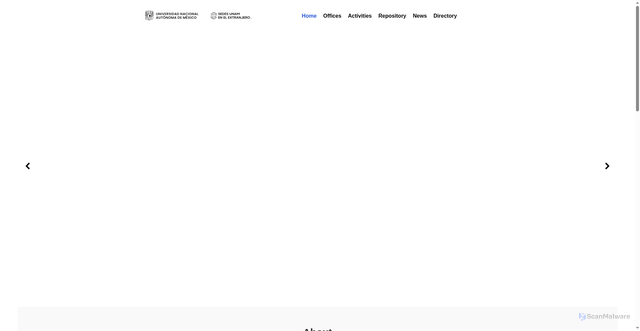 Security scan screenshot of https://sedesenelextranjero.unam.mx