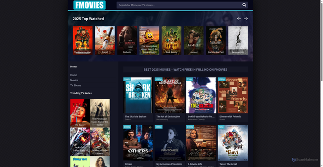 Security scan screenshot of https://fimovies.net/year-movies/2025/