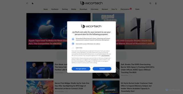 Security scan screenshot of https://cdn.wccftech.com