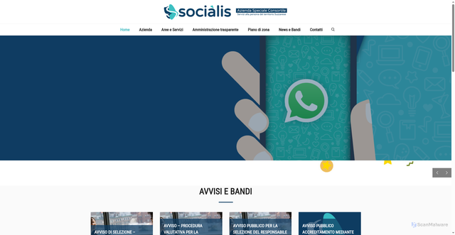 Security scan screenshot of https://www.aziendasocialis.it/