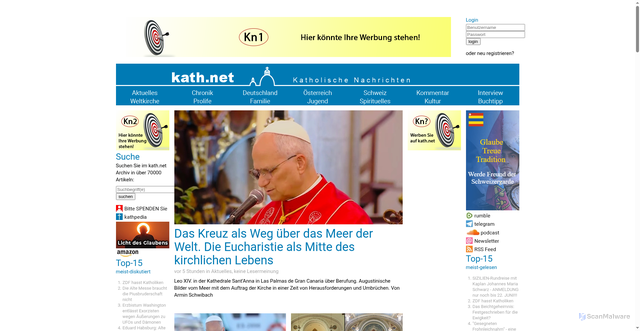 Security scan screenshot of https://kath.net