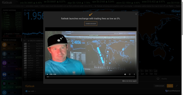 Security scan screenshot of https://fiatleak.com/xrp